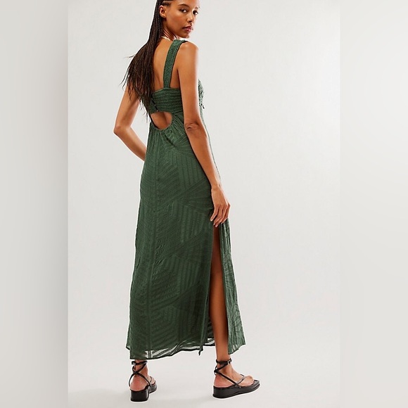 New Free People✨Coastal Treasures Maxi Dress- Topiary Green - Picture 7 of 7